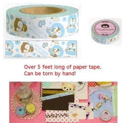 Kawaii Import Kireizukin Seikatu Raccoon Deco Tape: Vanilla Kawaii Gifts 4974413520287