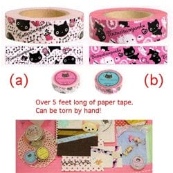 Kawaii Import Kutusita Nyanko Washi Tapes Kawaii Gifts