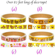 San-X Rilakkuma Relax Bear Decorated Tape: Bunny & Strawberries 1
