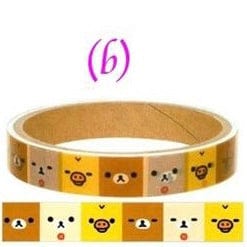 Kawaii Import San-X Rilakkuma Relax Bear Decorated Tape: Bunny & Strawberries 1 B Kawaii Gifts 10797526