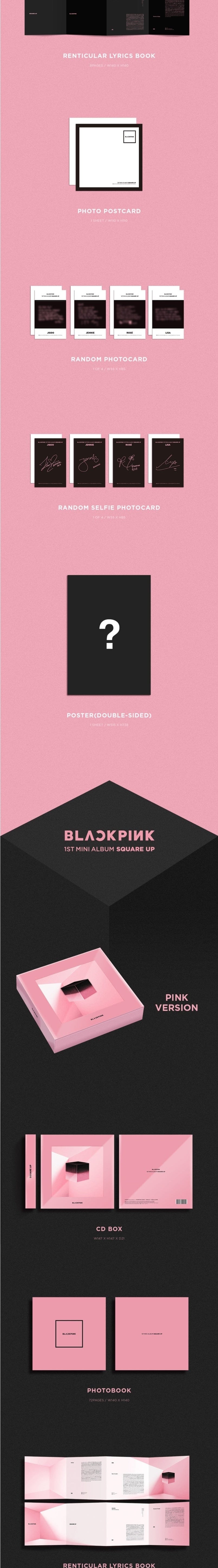 Korea Pop Store BLACKPINK - SQUARE UP (1ST MINI ALBUM) Kawaii Gifts 8809269509154
