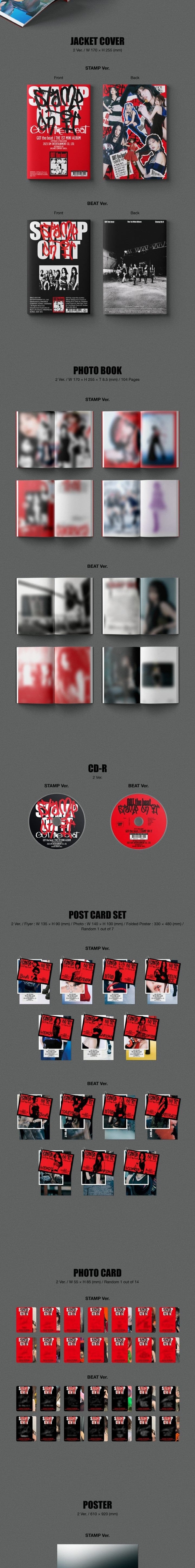 Korea Pop Store GOT THE BEAT - Stamp on It (1st Mini Album) Kawaii Gifts