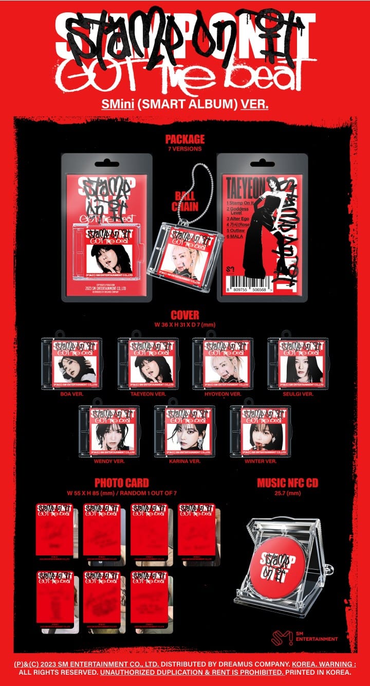 Korea Pop Store GOT THE BEAT - STAMP ON IT (1ST MINI ALBUM) (SMini Ver.) Kawaii Gifts