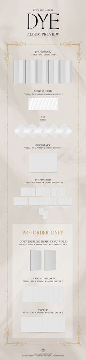 Korea Pop Store GOT7 - Dye (MINI ALBUM) Kawaii Gifts