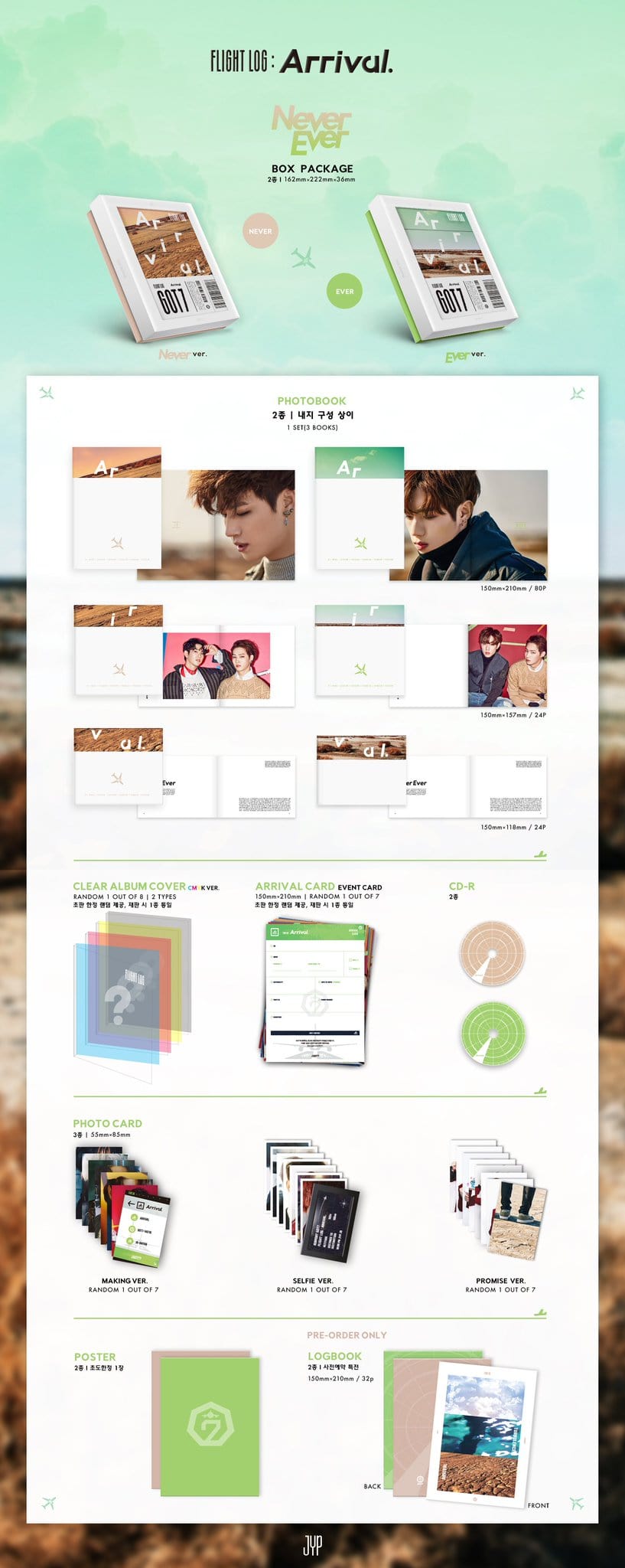 Korea Pop Store GOT7 - FLIGHT LOG : ARRIVAL Kawaii Gifts 8809269507716