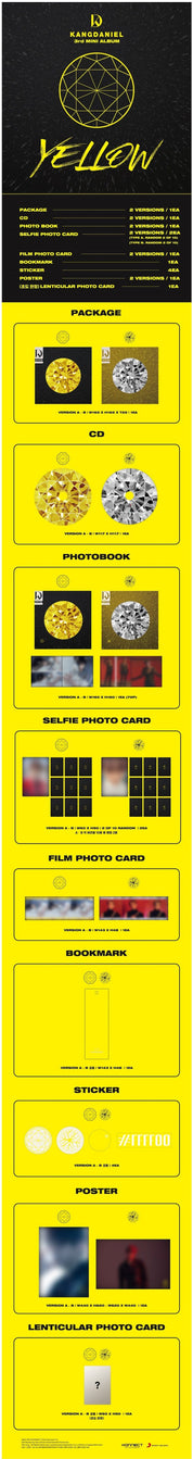 Korea Pop Store KANG DANIEL - YELLOW (3RD MINI ALBUM) Kawaii Gifts 8803581202090