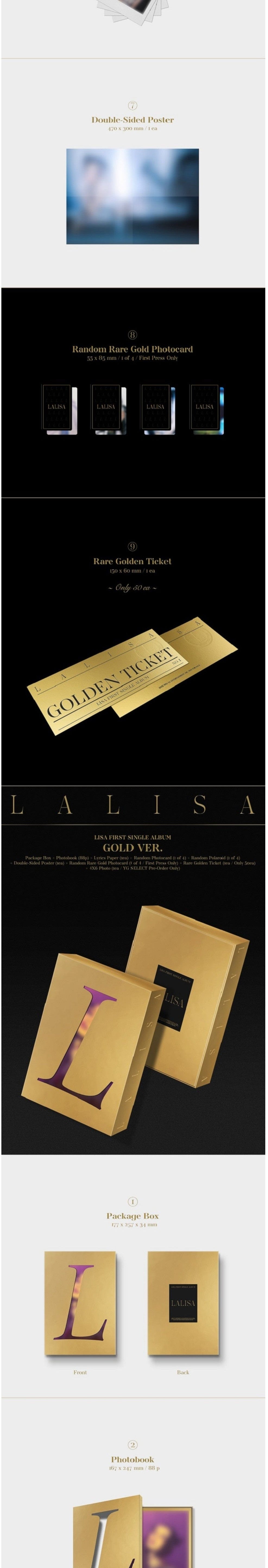 Korea Pop Store Lisa-Lisa First Single Album LALISA Kawaii Gifts 8809634387516