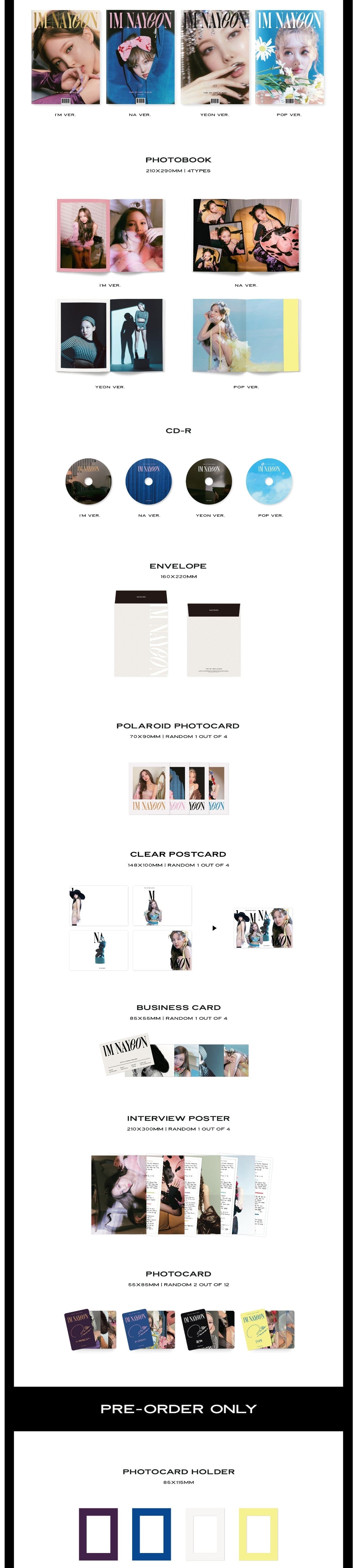 Korea Pop Store NAYEON - IM NAYEON (1ST MINI ALBUM) Kawaii Gifts 8809755508227