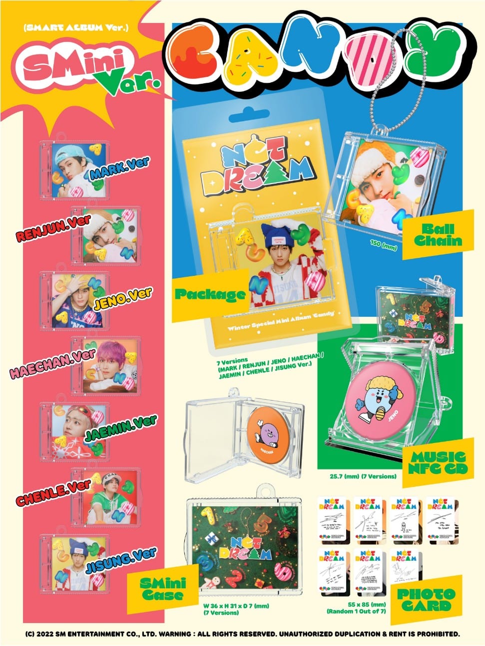 Korea Pop Store NCT DREAM - WINTER SPECIAL MINI ALBUM 'CANDY' (SMini VER.) Kawaii Gifts