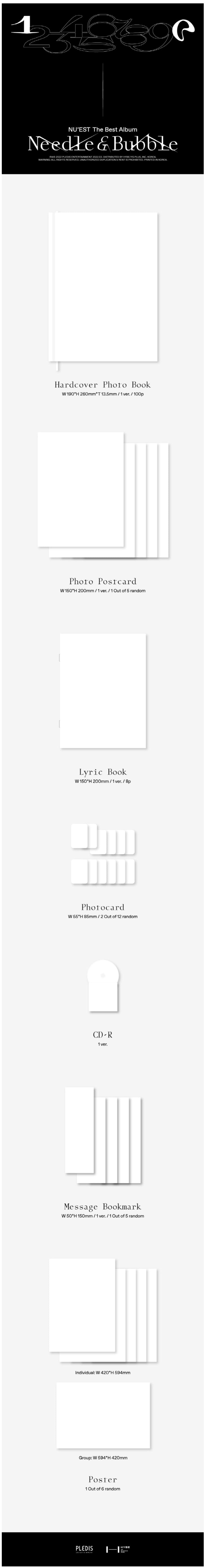 アイドルグッズ NU&#39;EST Needle &amp; Bubble KiT Album NU'EST - THE BEST ALBUM NEEDLE & BUBBLE KIT ALBUM – J-Store
