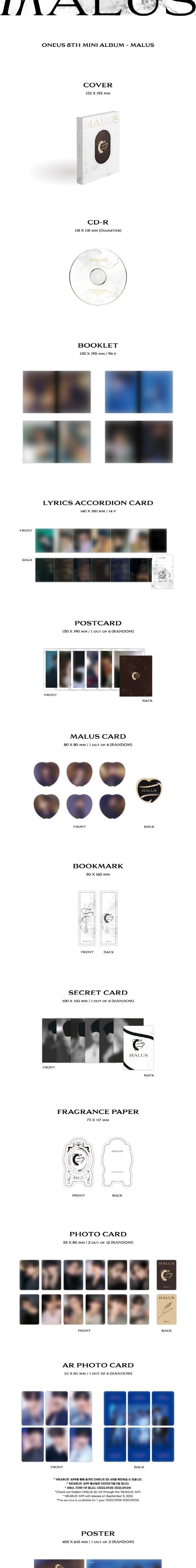 Korea Pop Store ONEUS - Malus (8th Mini Album) Kawaii Gifts