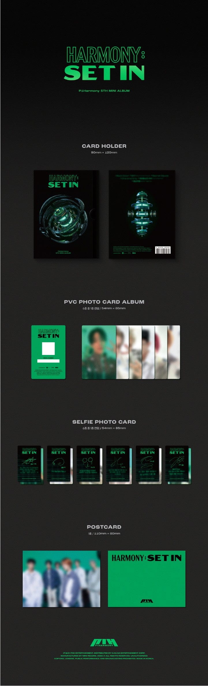 Korea Pop Store P1Harmony - Harmony: Set In (5th Mini Album) Platform Version Kawaii Gifts