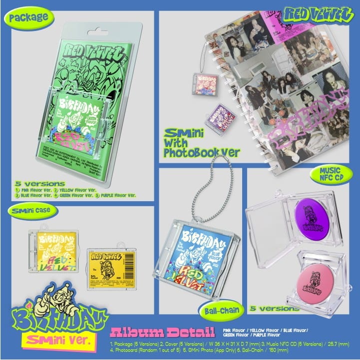 Korea Pop Store RED VELVET - THE REVE FESTIVAL 2022 : BIRTHDAY (SMini VER.) Kawaii Gifts