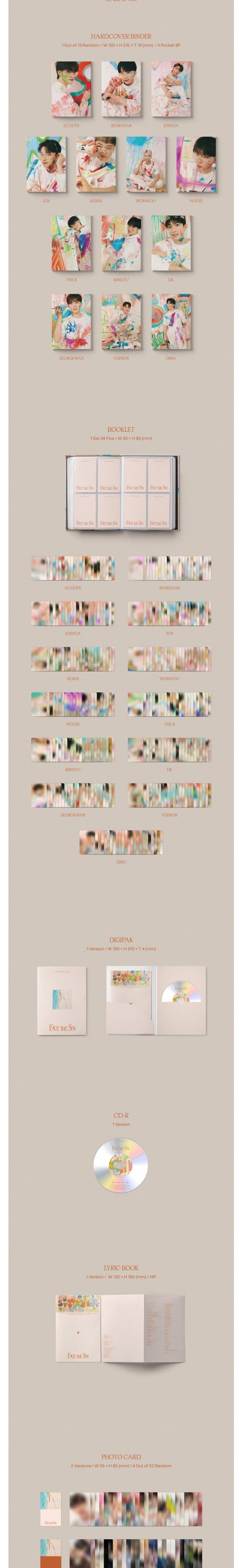 Korea Pop Store Seventeen - Vol. 4 Face the Sun (Carat Ver) Kawaii Gifts