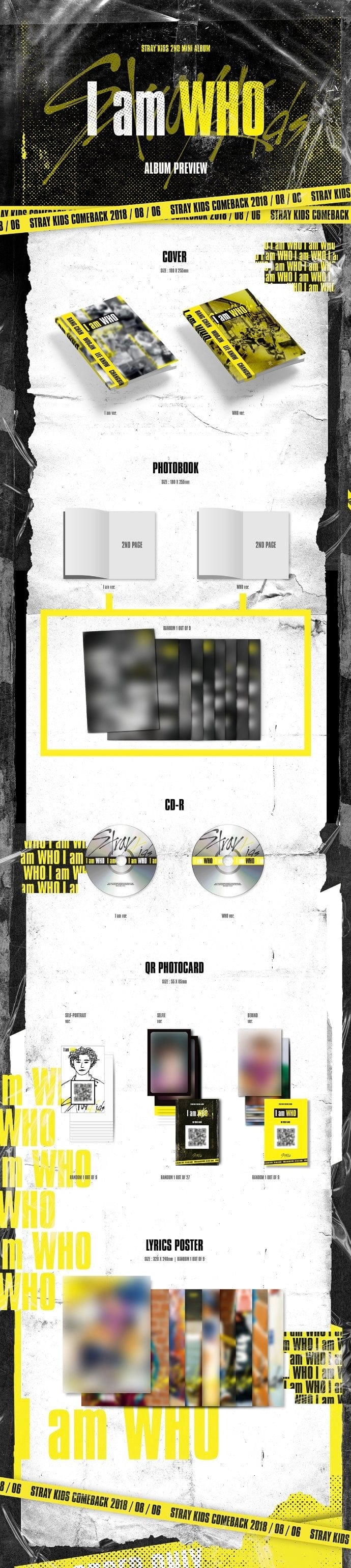 Korea Pop Store STRAY KIDS - I AM WHO (2ND MINI ALBUM) Kawaii Gifts 8809440338276