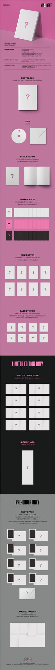 Korea Pop Store STRAY KIDS - Maxident With Pre-order Benefits Kawaii Gifts