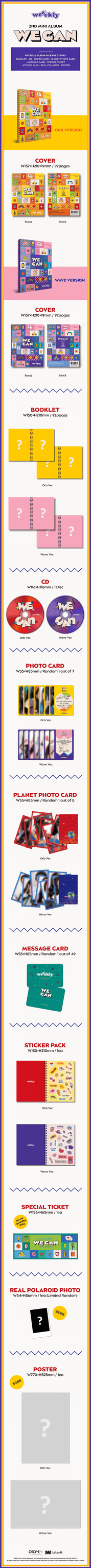 Korea Pop Store WEEEKLY - WE CAN (2ND MINI ALBUM) Kawaii Gifts 8804775150661
