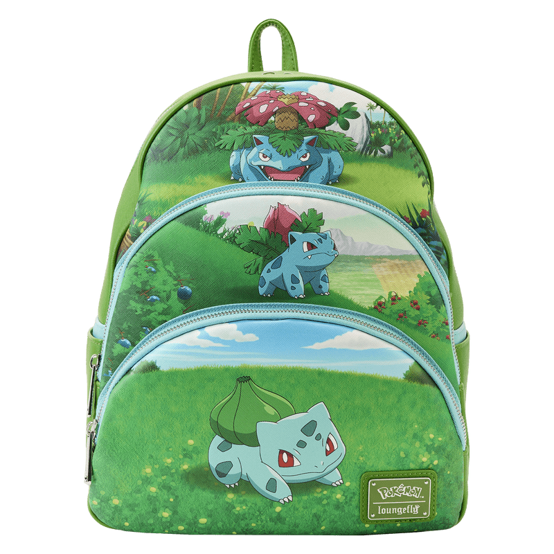 Loungefly LF Pokémon Bulbasaur Evolutions Triple Pocket Backpack Kawaii Gifts 671803391406