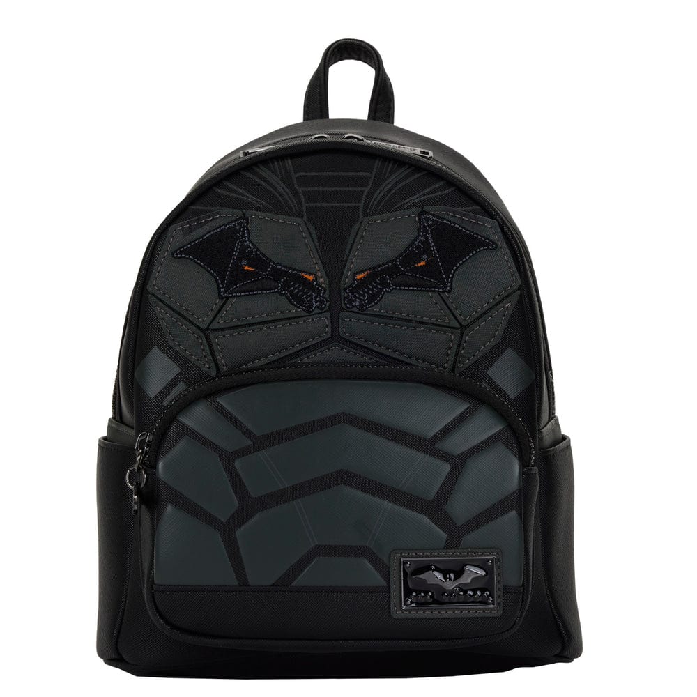 funko batman mini backpack Loungefly The Catwoman Cosplay Mini-Backpack The front design features the Batman wings insignia stretched over rippling plates of armour made all the more imposing with applique and embroidered detailing Batman 80th Anniversary Chibi Mini