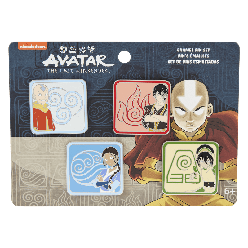 Loungefly LF Avatar: The Last Airbender Elements 4pc Pin Set Kawaii Gifts 671803394247