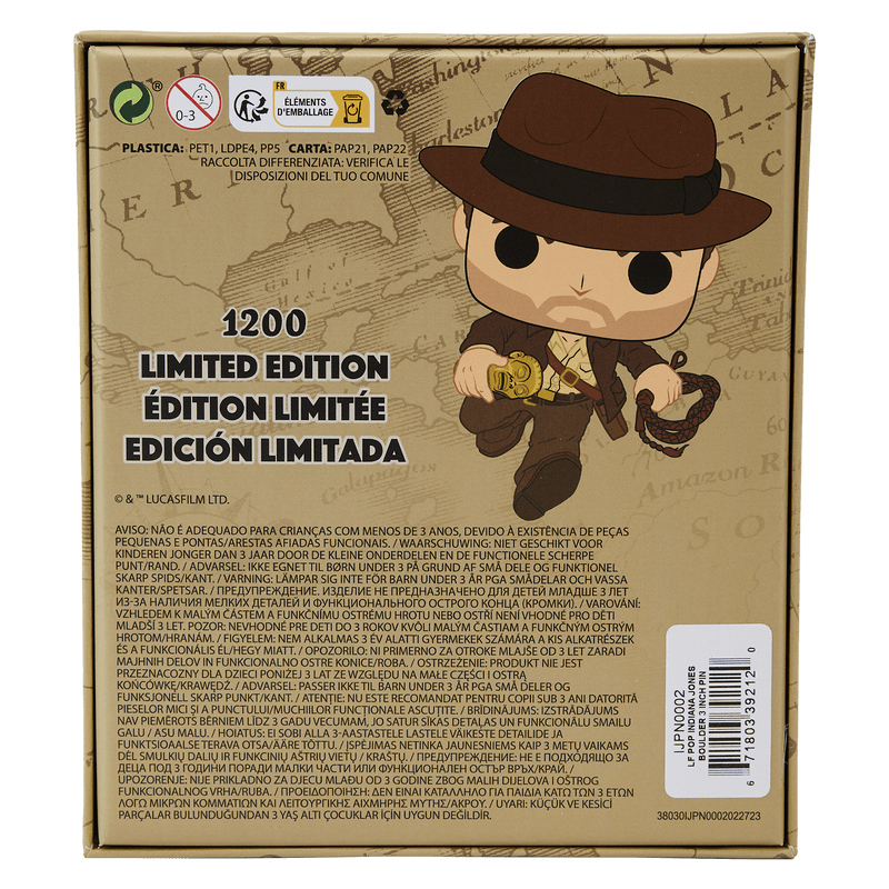Loungefly LF Pop! Indiana Jones Raiders of the Lost Ark Sliding Pin Kawaii Gifts 671803392120