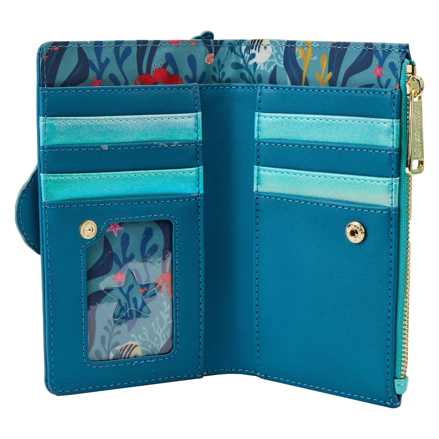 Loungefly Loungefly Disney The Little Mermaid Ariel Live Action Flap Wallet Kawaii Gifts 671803455429