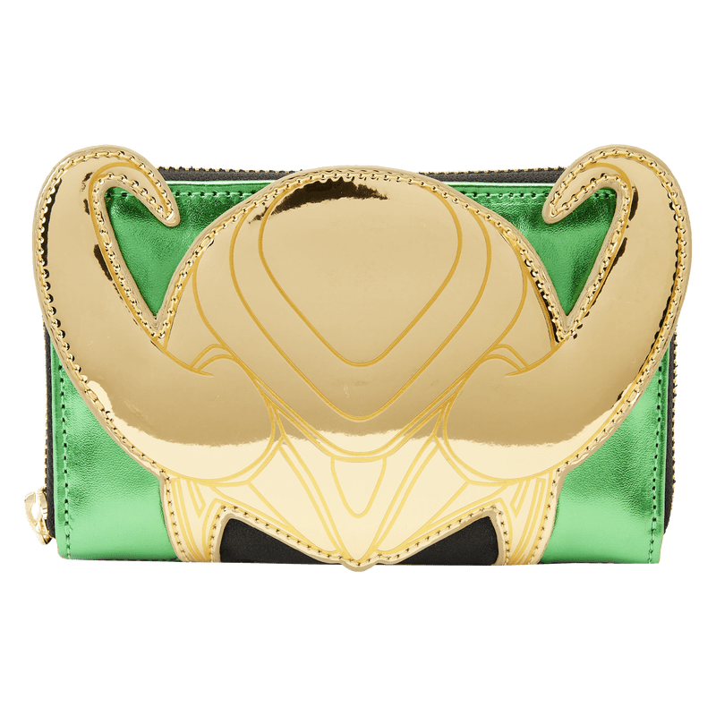 Loungefly LF Marvel Shine Loki Metallic Cosplay Zip Around Wallet Kawaii Gifts 671803393295
