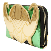 Loungefly LF Marvel Shine Loki Metallic Cosplay Zip Around Wallet Kawaii Gifts 671803393295