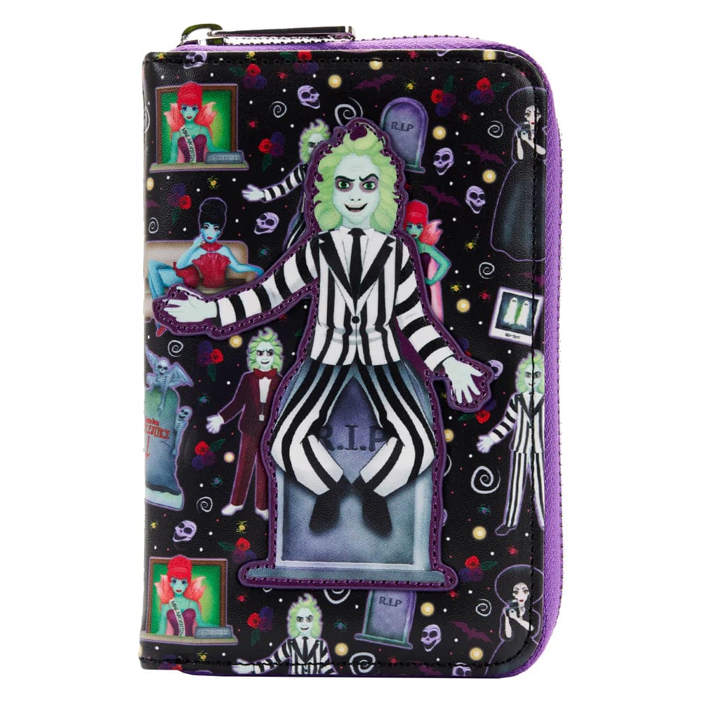 Loungefly Loungefly Beetlejuice Icons Zip Around Wallet Kawaii Gifts 71803437609