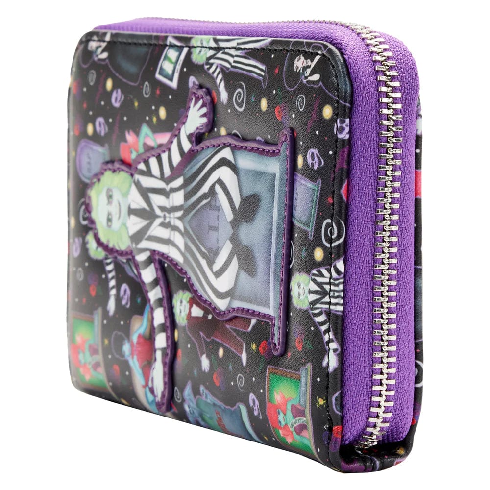 Loungefly Loungefly Beetlejuice Icons Zip Around Wallet Kawaii Gifts 71803437609