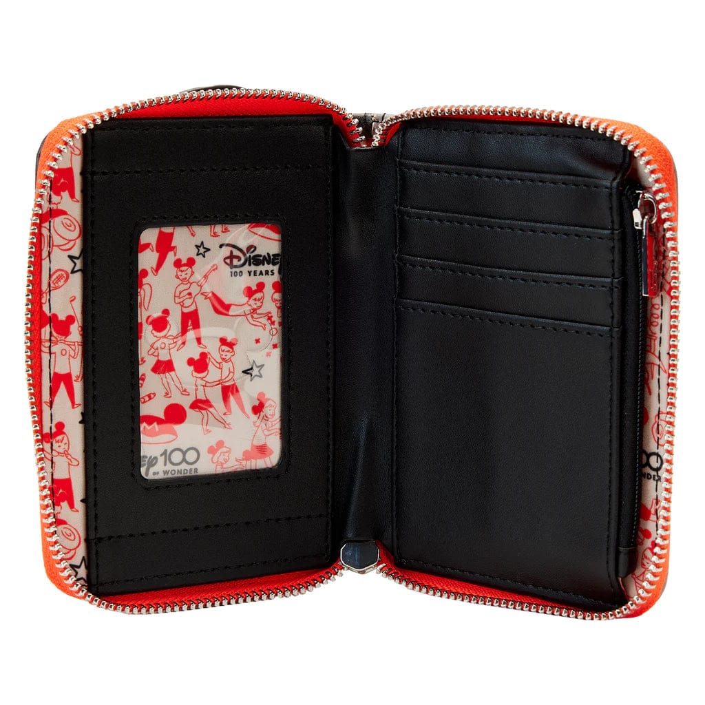 Loungefly Loungefly Disney 100th Mickey Mouse Club Zip Around Wallet Kawaii Gifts 671803451384