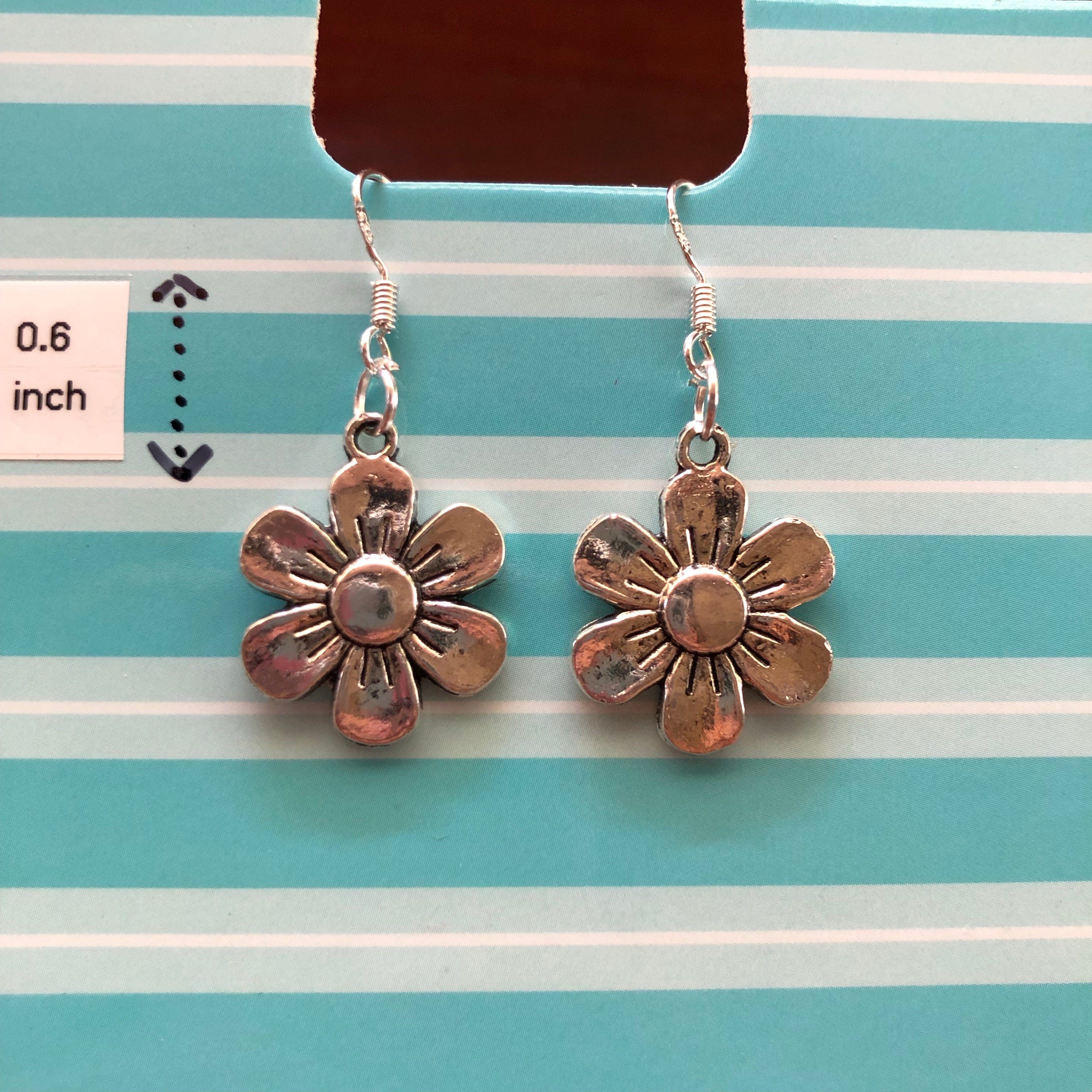 Macaron Daisy Flower Earrings with Silver Hooks Kawaii Gifts 27667086