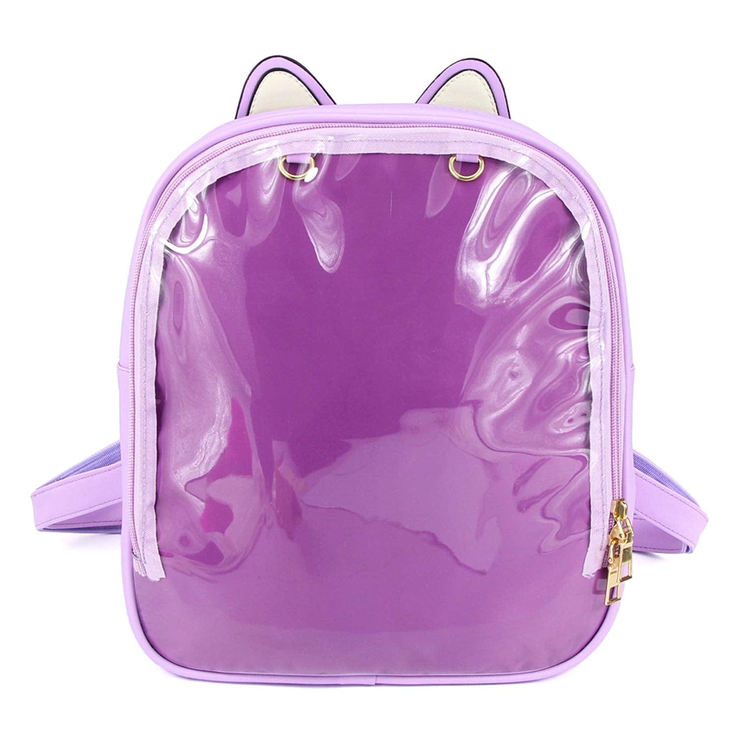 Macaron Cat Ear Ita Bag Backpack with Clear Window Kawaii Gifts 74560454