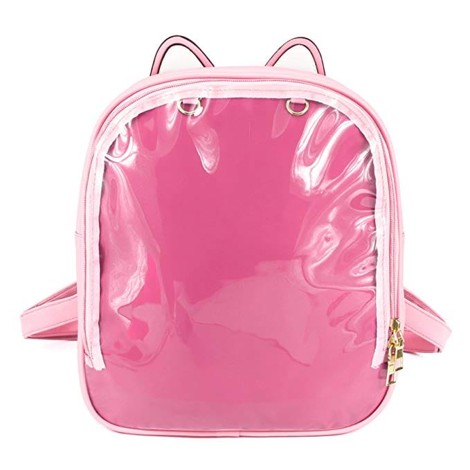 Macaron Cat Ear Ita Bag Backpack with Clear Window Kawaii Gifts 74560454