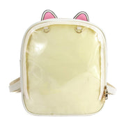 Macaron Cat Ear Ita Bag Backpack with Clear Window Kawaii Gifts 74560454