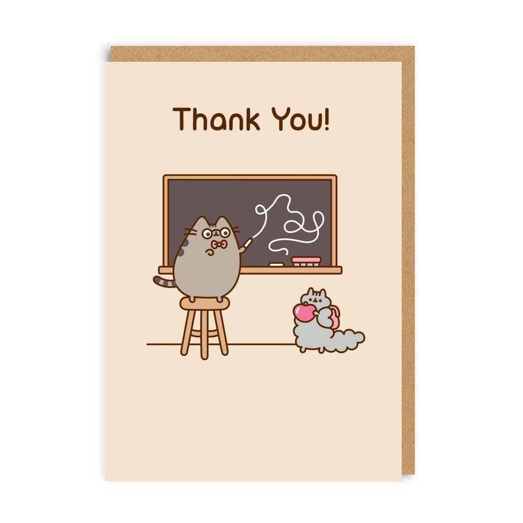 Ohh Deer Pusheen Thank You Teacher Greeting Card Kawaii Gifts 5056392407045