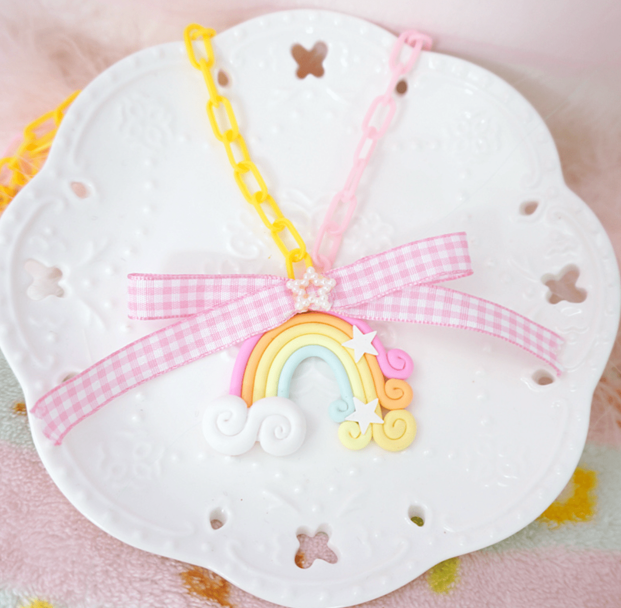 Necklace - Rainbow Ribbon (Large)