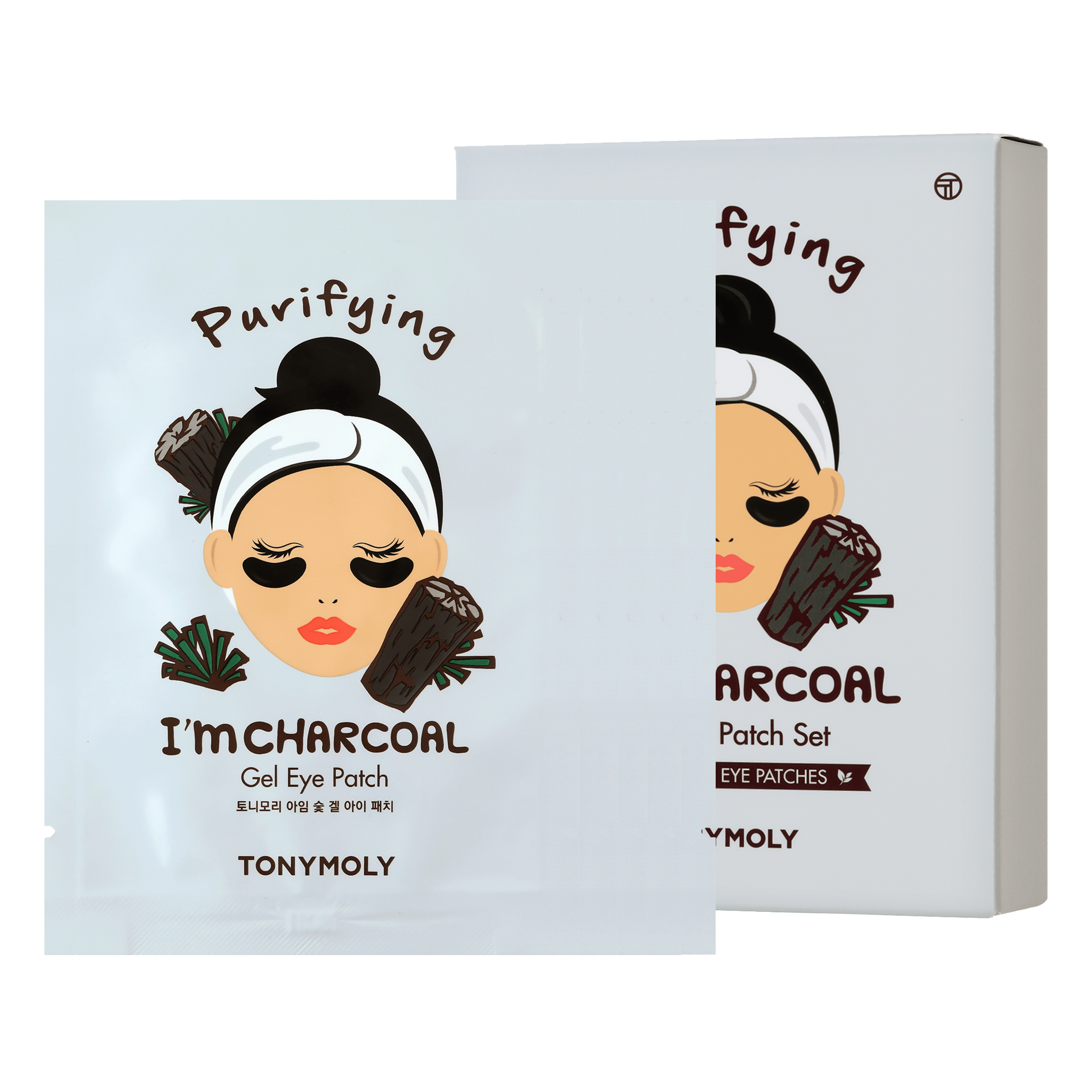 TONYMOLY I'm Gel Eye Mask Box Set Charcoal Kawaii Gifts 8806194030678