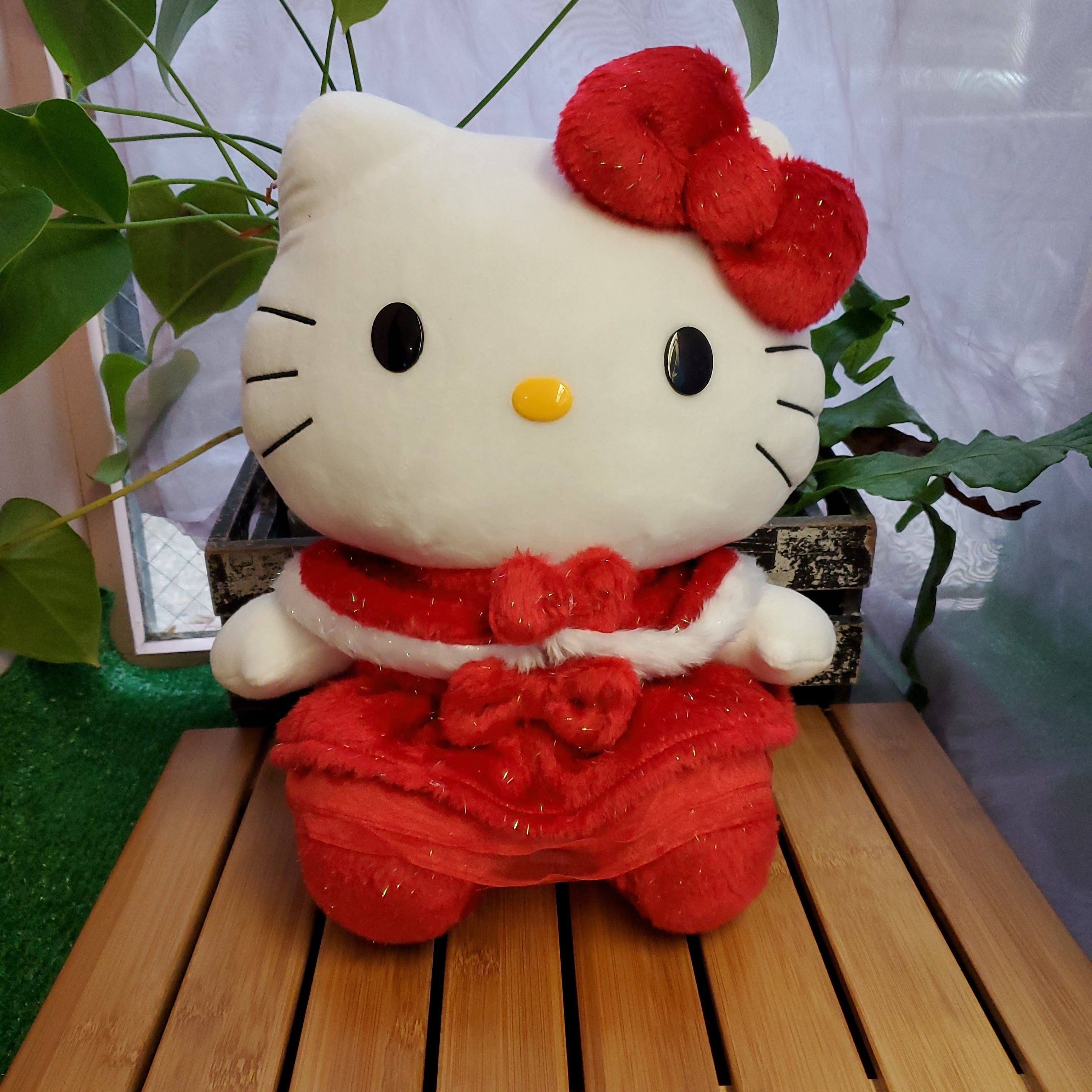 Red Cape Hello Kitty Plushies in 12", 24" and 32" Kawaii Gifts Red Cape Hello Kitty Plushies in 12", 24" and 32" Kawaii Gifts