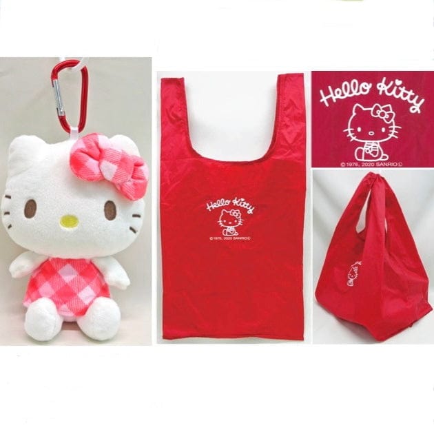 Sanrio Characters Clip-On Plush with Eco Bag Hello Kitty