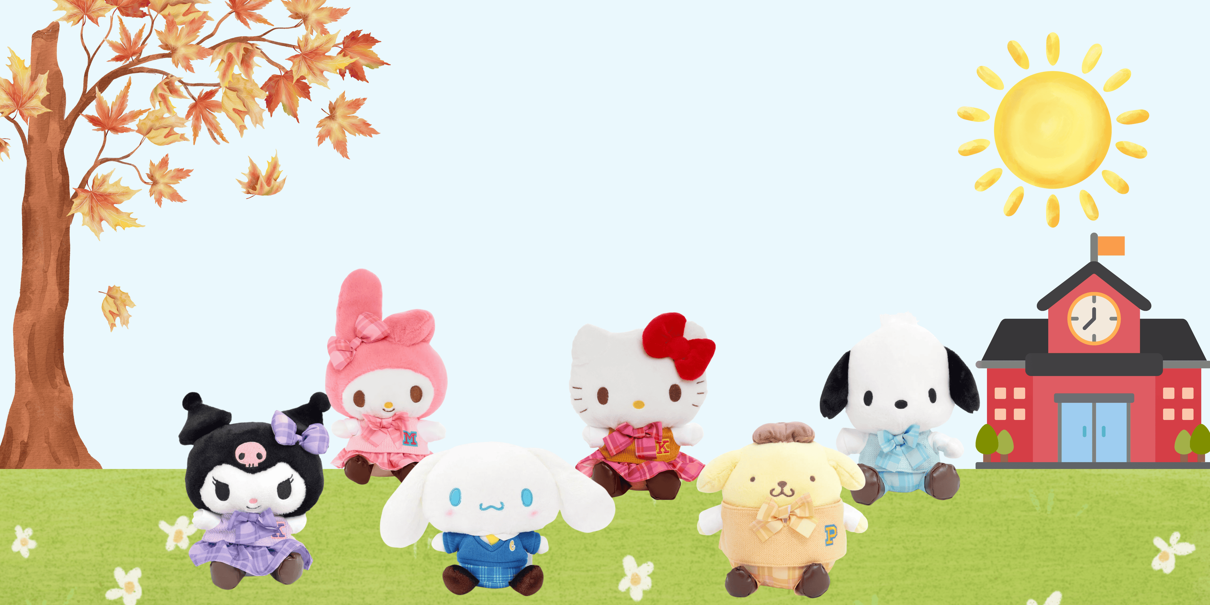 Weactive Sanrio Hello Kitty School Uniform Plushies Medium 7" Kawaii Gifts 840805155174