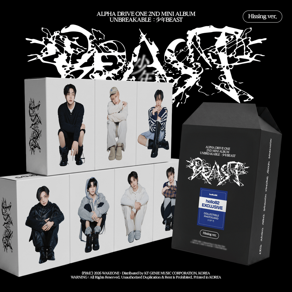 [hello82 Exclusive] ALPHA DRIVE ONE - 2nd Mini Album 'Unbreakable: 少年Beast' (Hissing Ver.) [TWO PER PERSON]