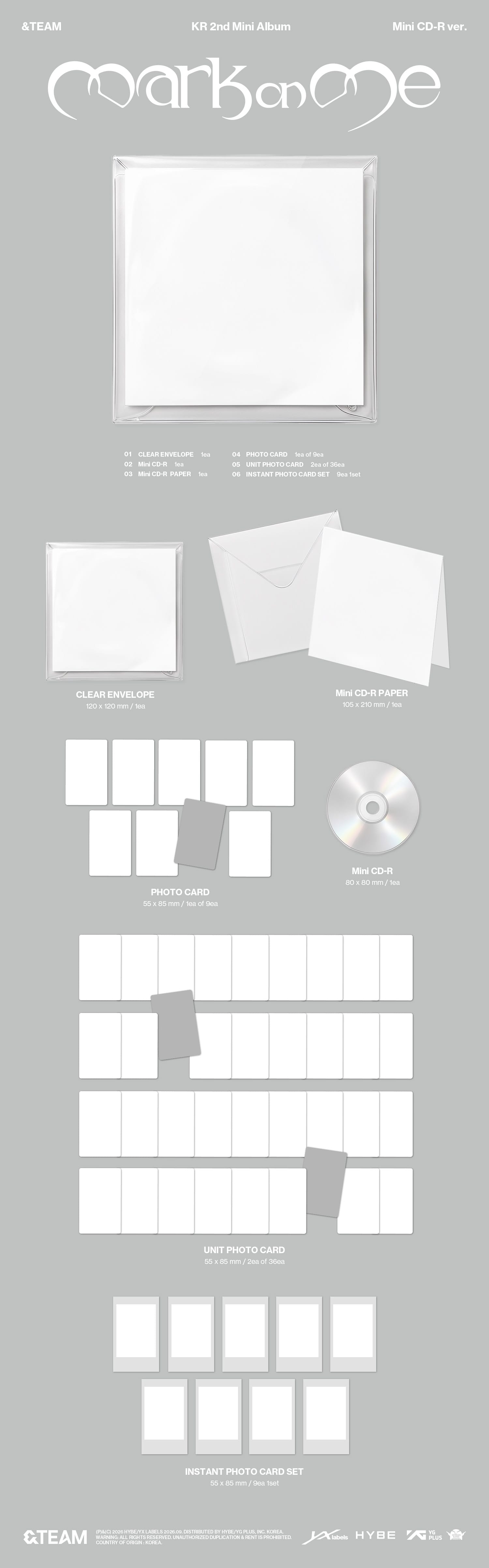 &TEAM - KR 2nd Mini Album 'Mark On Me' (Mini-CD ver.) [ONE PER PERSON]