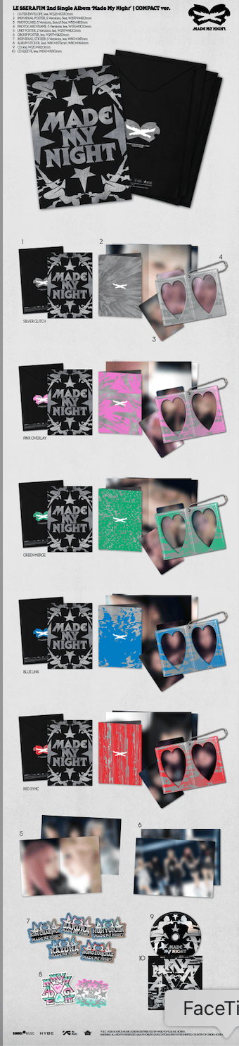 LE SSERAFIM - 2nd Single Album 'Made My Night' (Compact Ver.)