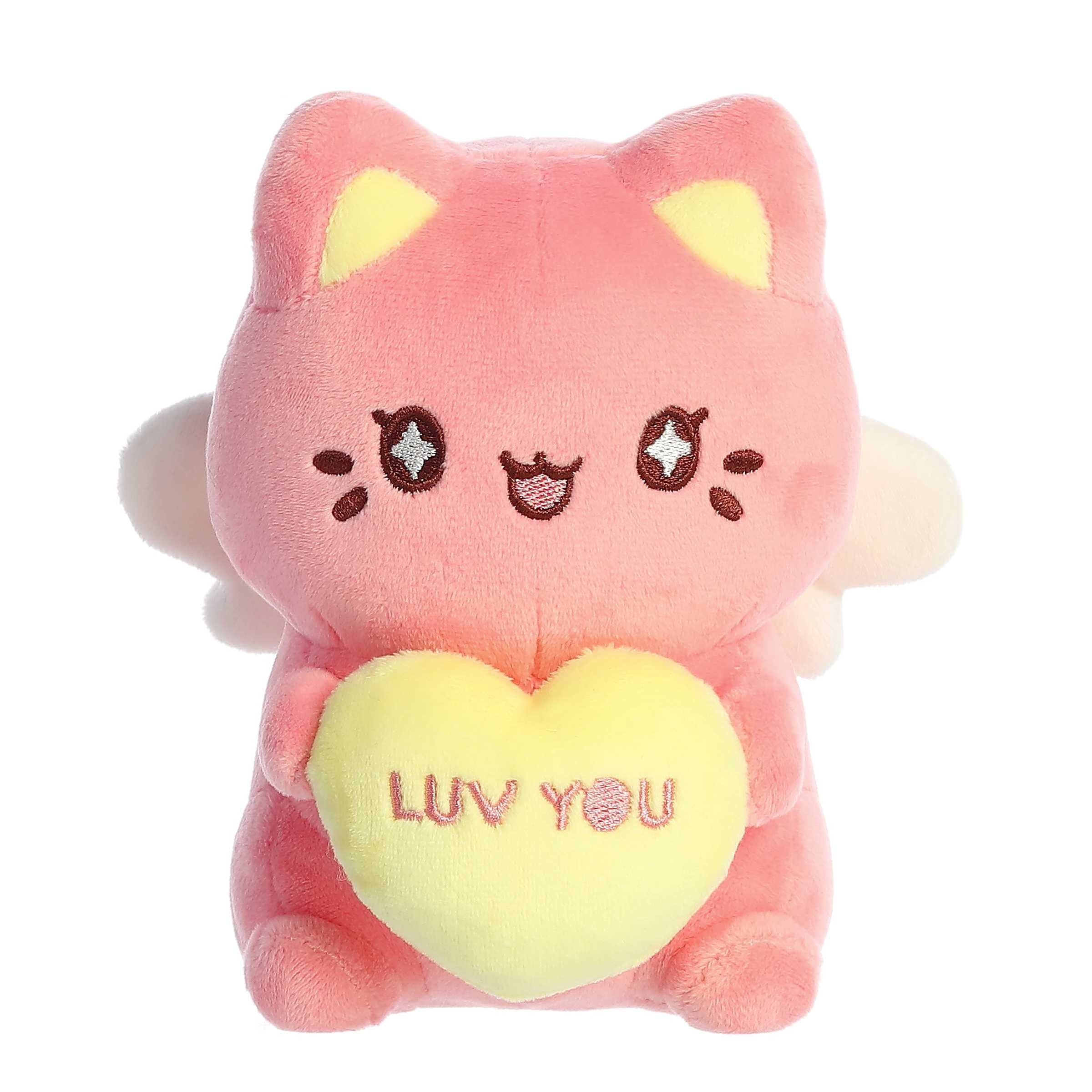 Aurora 7" Meowchi Candy Heart Plush Dark Pink Candy Heart Kawaii Gifts