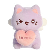 Aurora 7" Meowchi Candy Heart Plush Lavender Candy Heart Kawaii Gifts