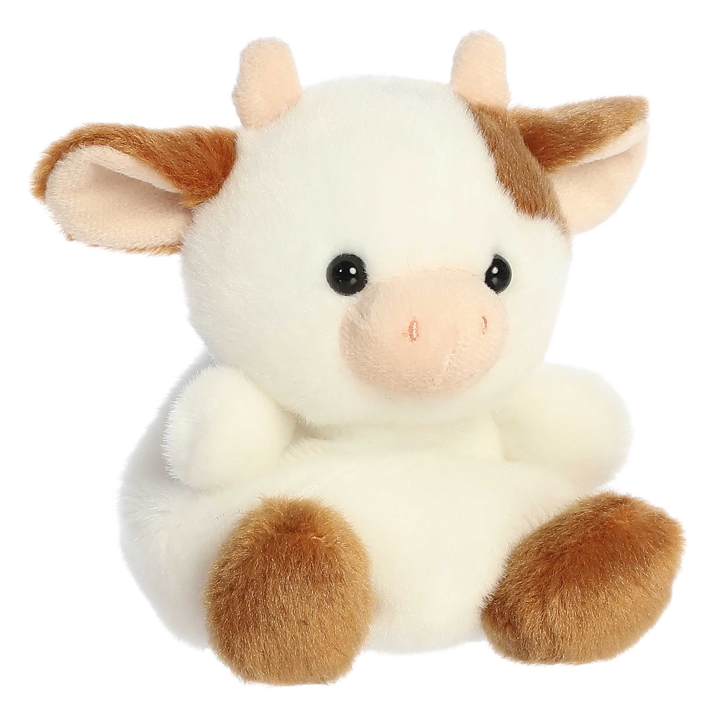 Aurora Caroline Brown Cow Palm Pals 5" Plush Kawaii Gifts 092943821729