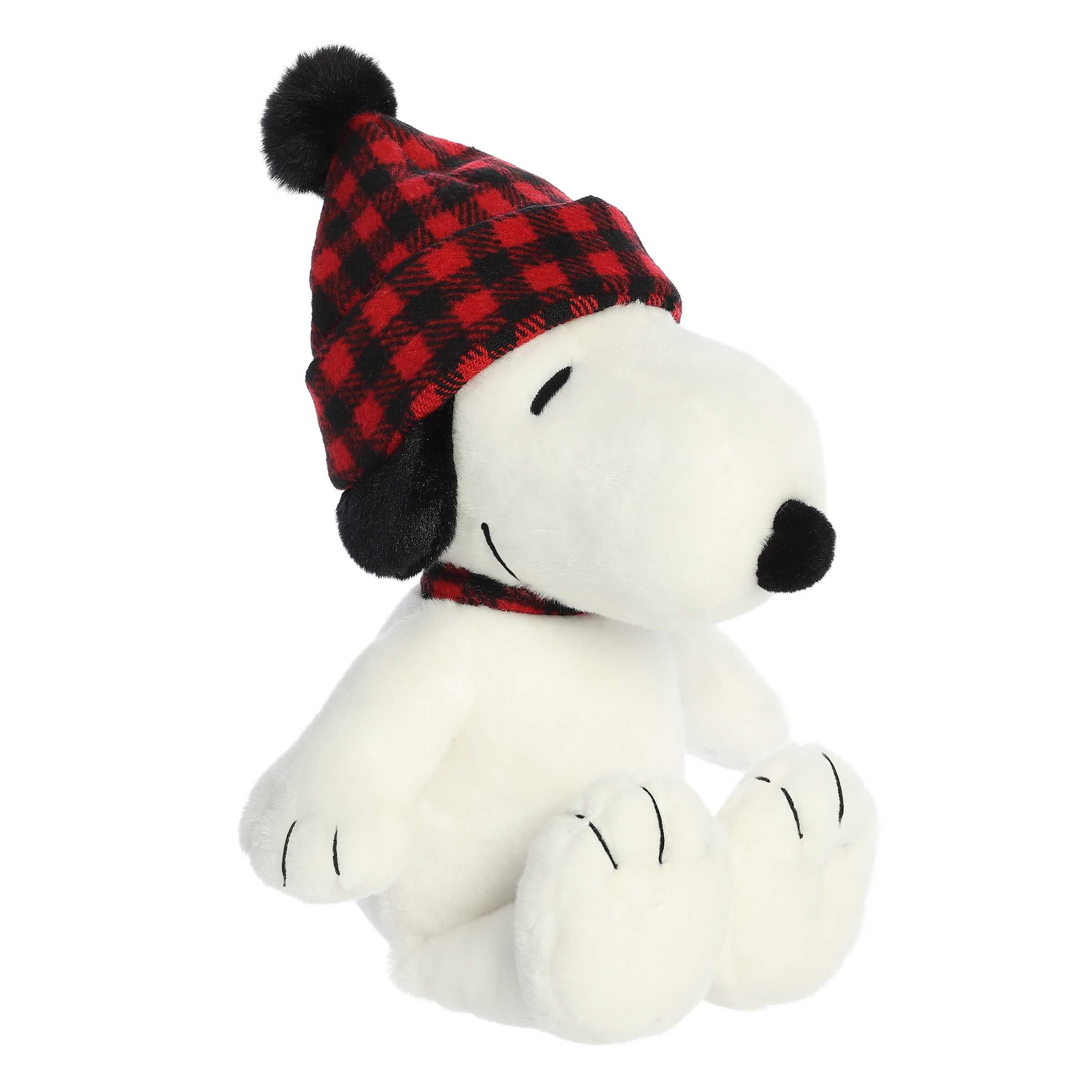 Aurora Winter Plaid Snoopy 11" Plush Kawaii Gifts 092943404601