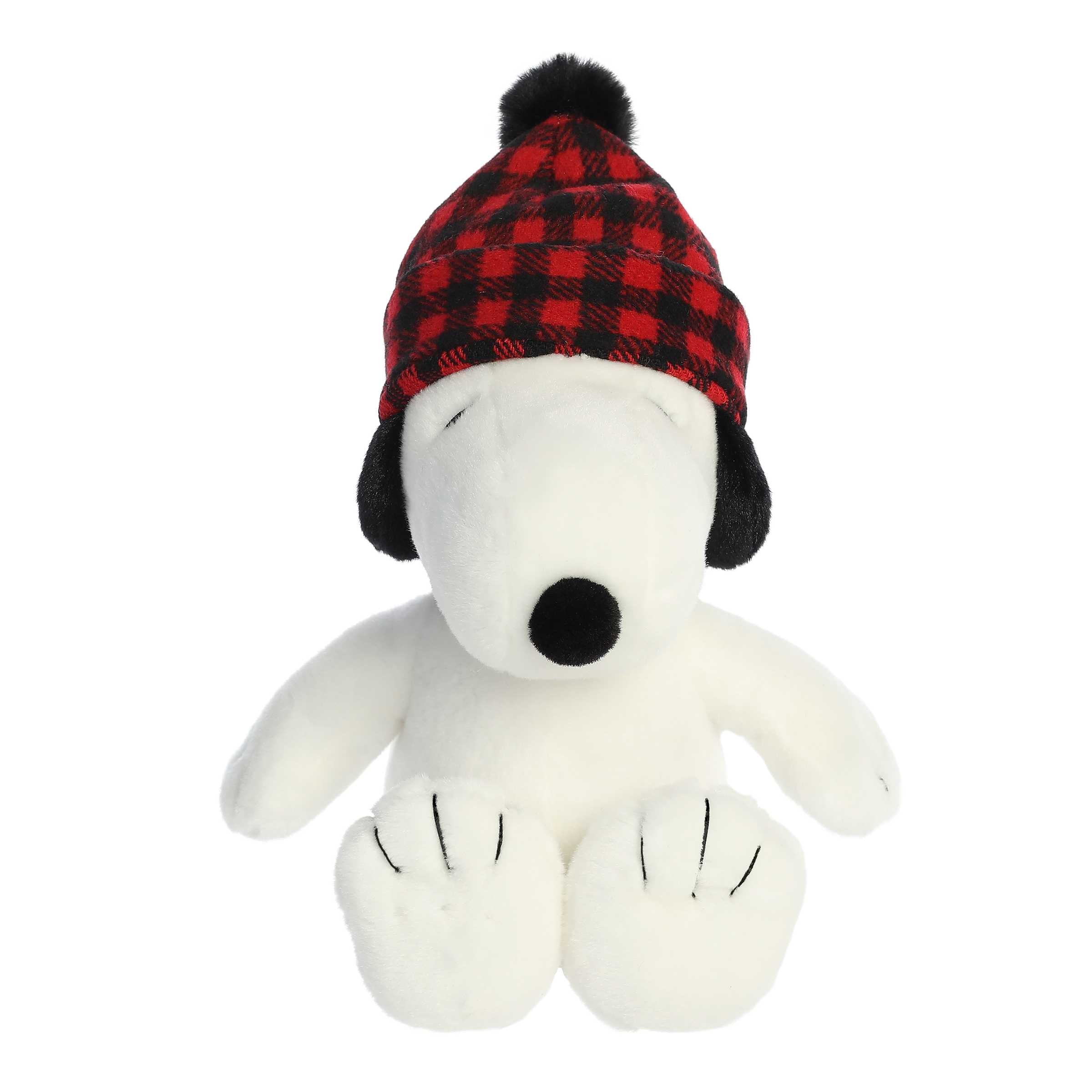 Aurora Winter Plaid Snoopy 11" Plush Kawaii Gifts 092943404601