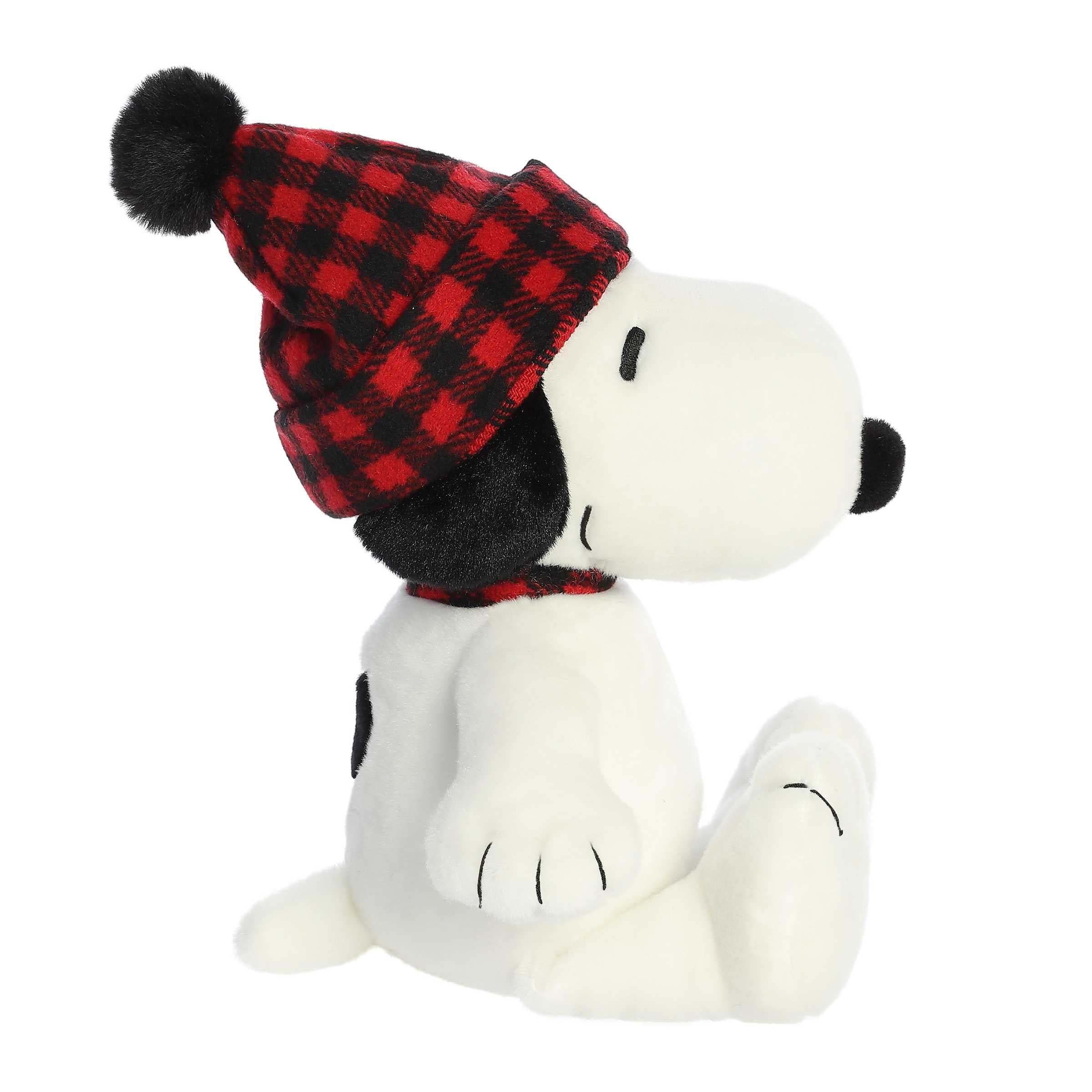 Aurora Winter Plaid Snoopy 11" Plush Kawaii Gifts 092943404601